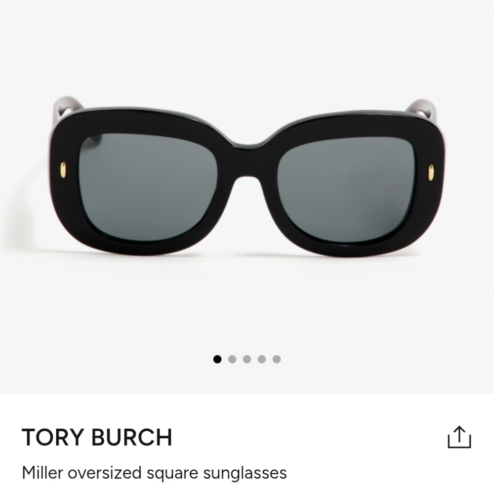 Tory Burch Black Oversized Square Sunglasses